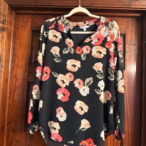 Floral Black Blouse by Cabi